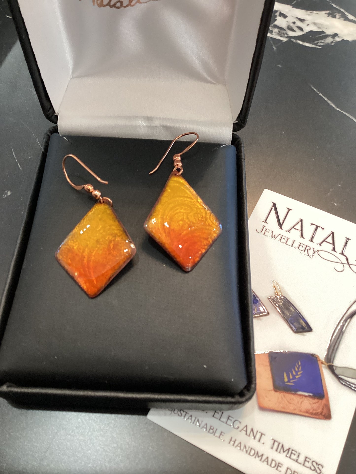 Natalie jewellery obelisk earrings