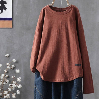 Stylish Hollow Out Back Long Sleeve Solid Top