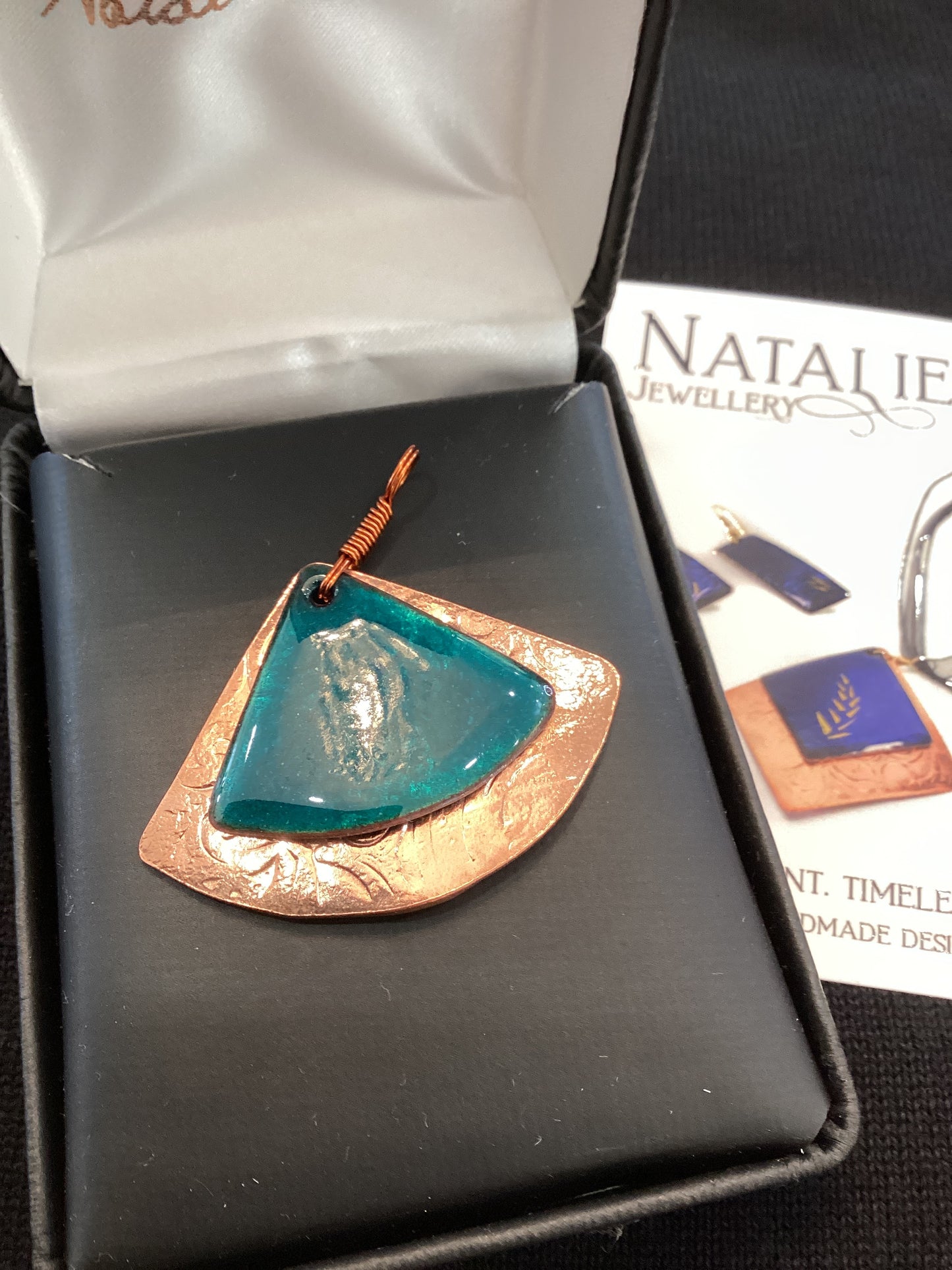 Natalie jewellery double fan pendant