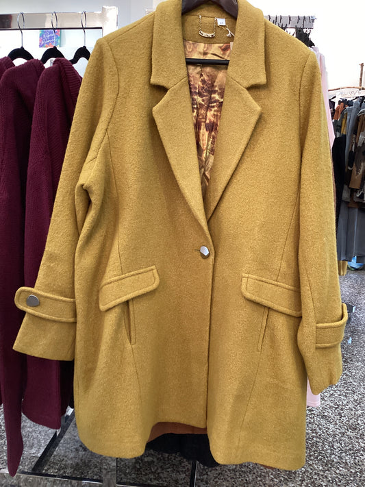 Blue Sky Milan mustard wool coat