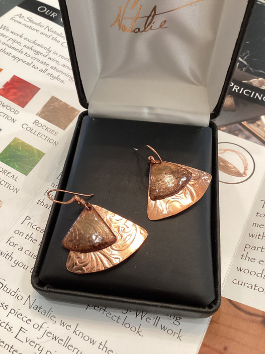 Natalie jewellery triangle with copper