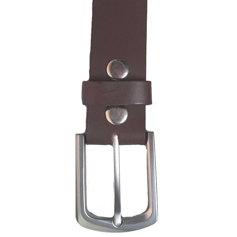 GENUINE LEATHER PLAIN BELT40MM BLACK AND BROWN #1040