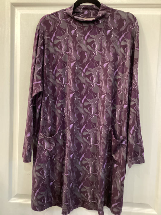 Blue sky Tonya tunic purple retro top