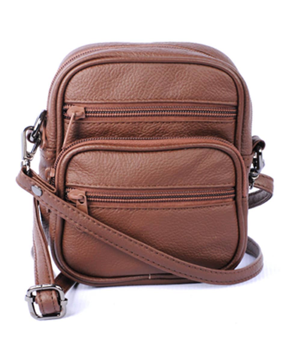 8701A cowhide leather mini crossbody