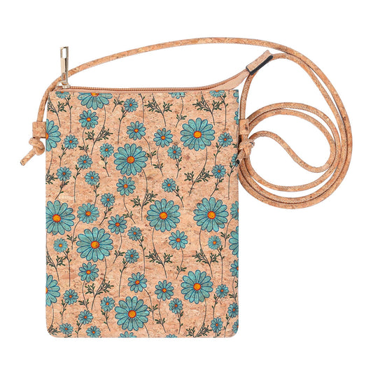 Corkwood Cellphone Bag - Daisy Flower