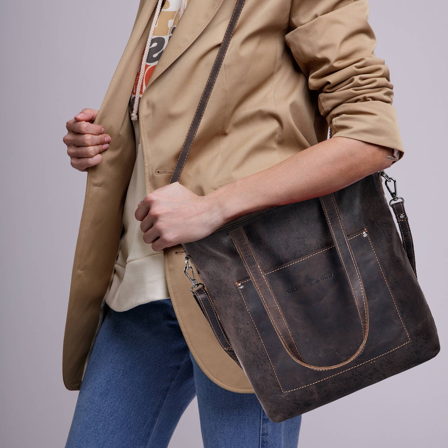 Classic Leather Tote Bag Bunbury - GW2025