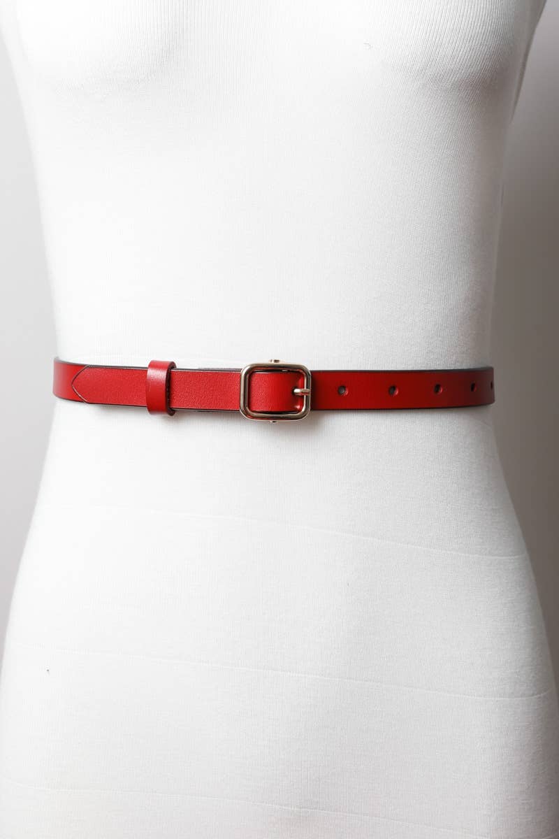 Classic Skinny Leather Fashion Belt