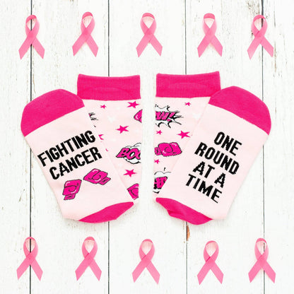 Beat Cancer Pink Socks