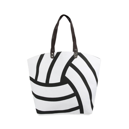 SPORTS BALL LEATHER TOTE BAG