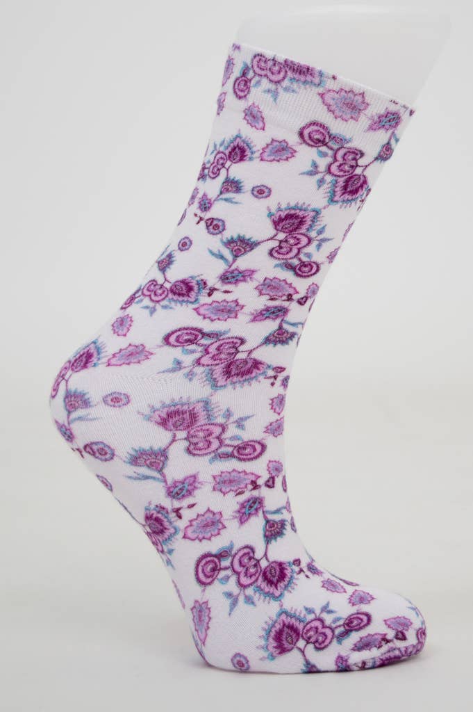 Ladies Bamboo Dress Socks, Assorted Prints