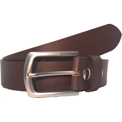 GENUINE LEATHER PLAIN BELT40MM BLACK AND BROWN #1040