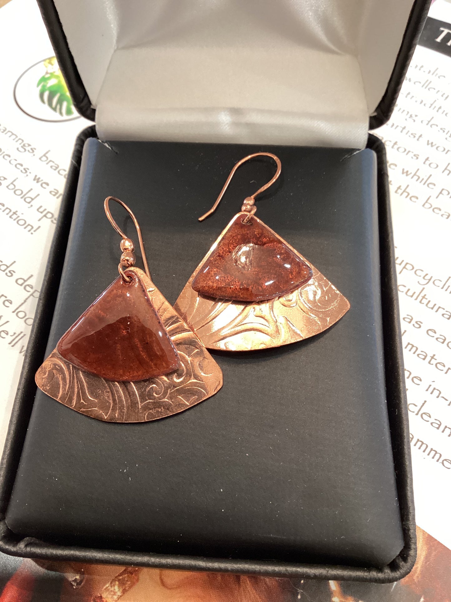 Natalie jewellery triangle with copper