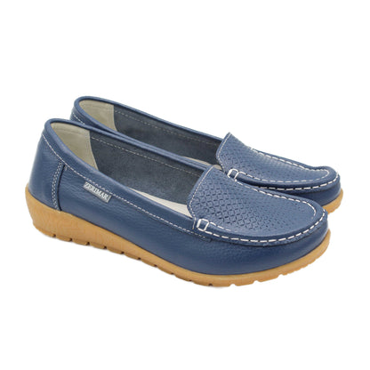 Women's moccasins leather shoes comfort sole