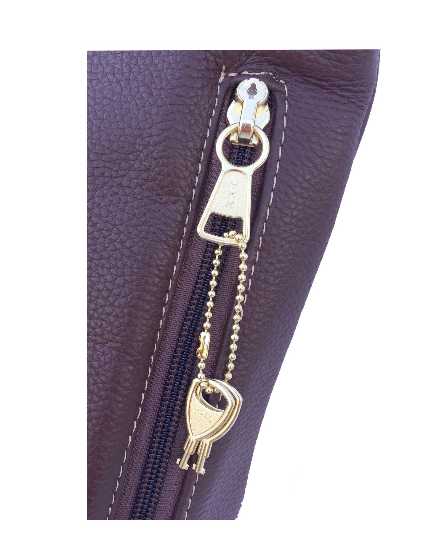 7037 Cowhide leather crossbody shoulder bag with YKK lock