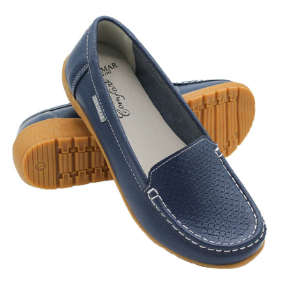 Women's moccasins leather shoes comfort sole