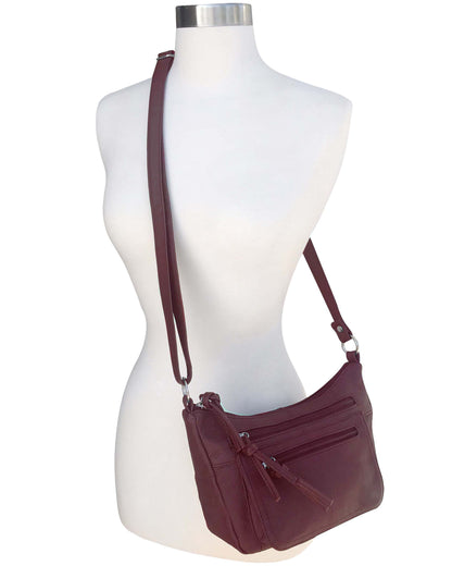 W006 cowhide leather crossbody shoulder bag