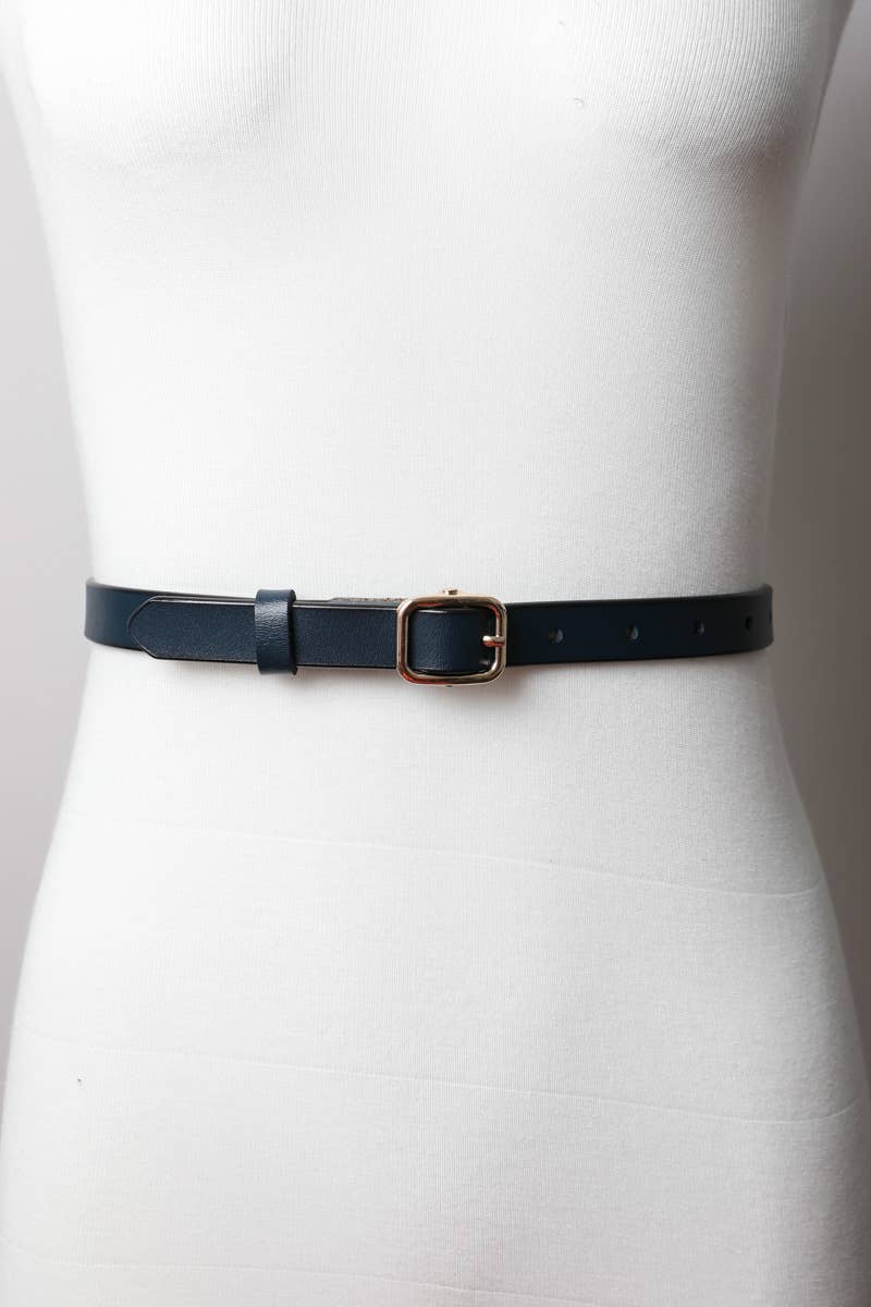 Classic Skinny Leather Fashion Belt