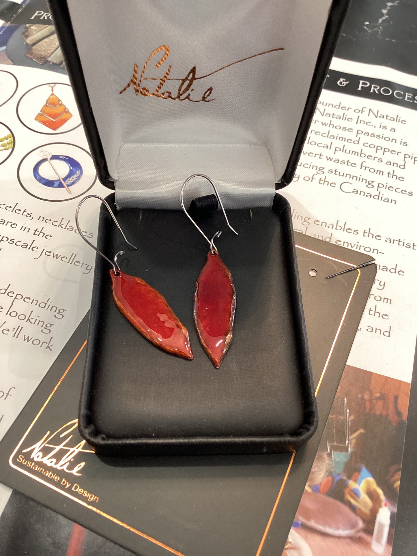 Natalie jewellery feather earrings