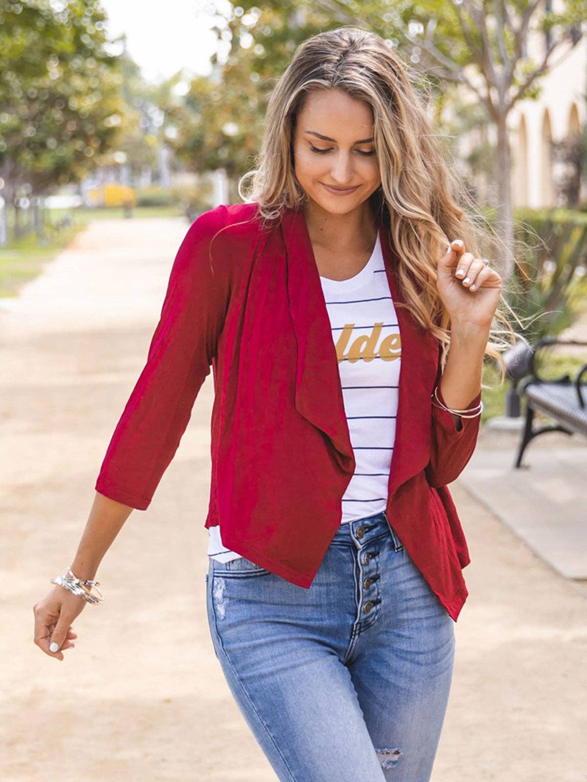 Soft 3/4 Sleeve Rae Blazer