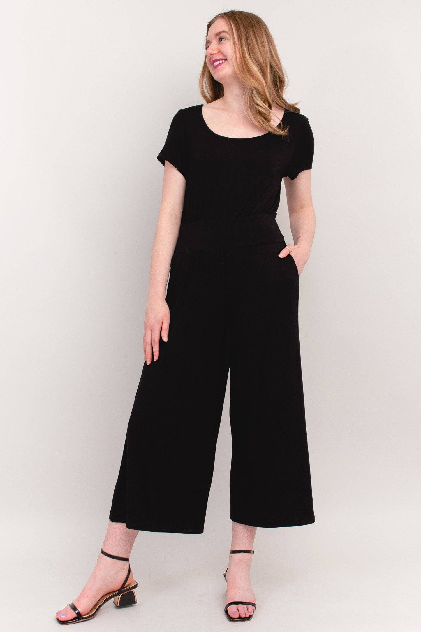 Julie Jumpsuit, Black, Bamboo