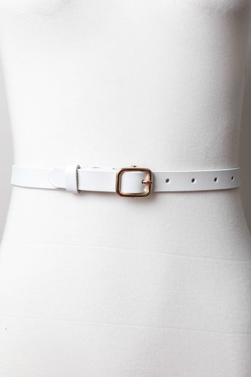 Classic Skinny Leather Fashion Belt