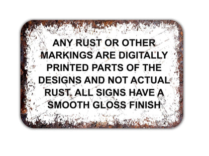 Christmas Rules Metal Vintage Style Sign