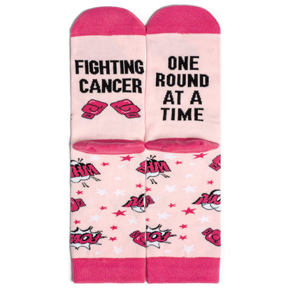 Beat Cancer Pink Socks