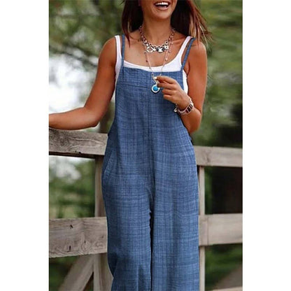 New Casual Pocket Decor Casual Suspender Jumpsuit