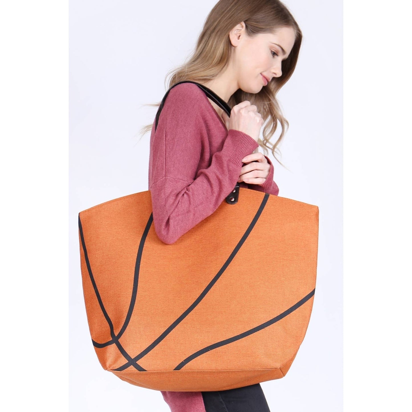 SPORTS BALL LEATHER TOTE BAG