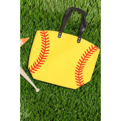 SPORTS BALL LEATHER TOTE BAG