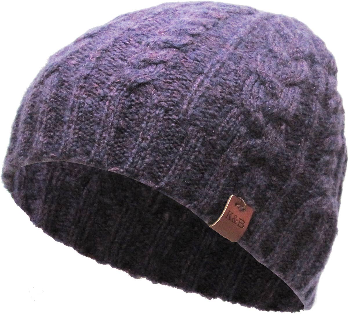 HEATHER CABLE KNIT BEANIE