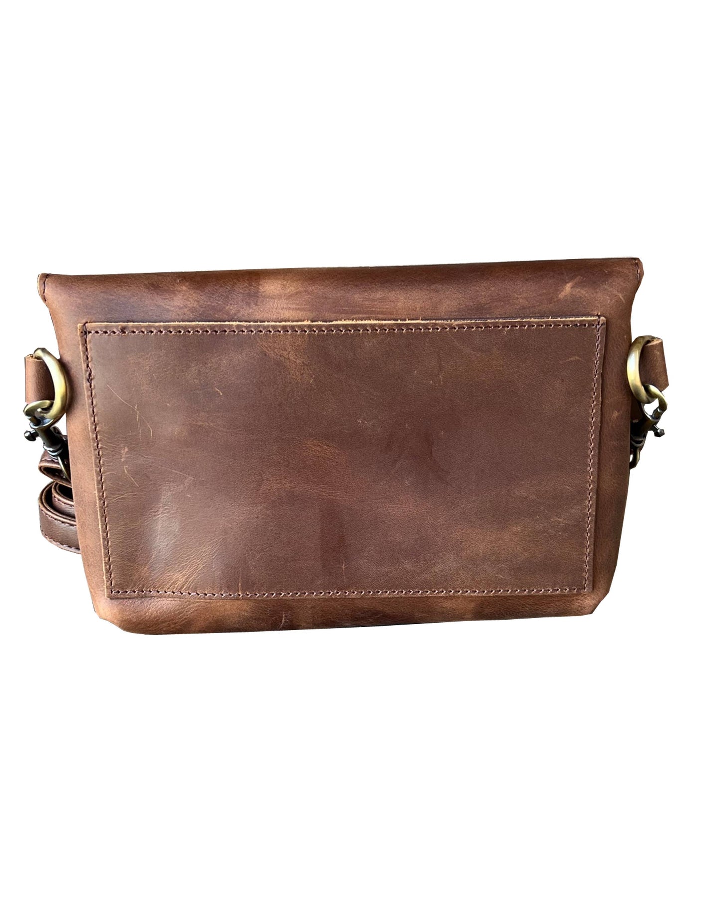 W022L crazy horse genuine leather crossbody