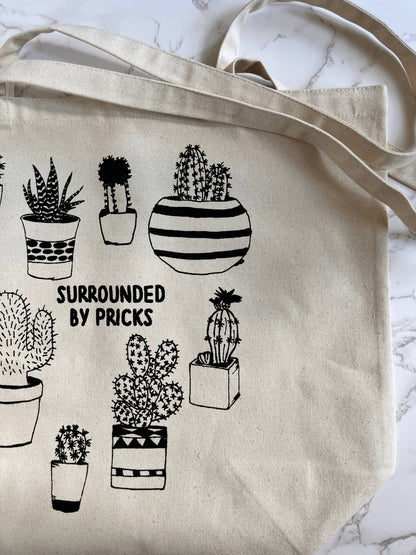 Surrounded by Pricks Farmers Market Tote