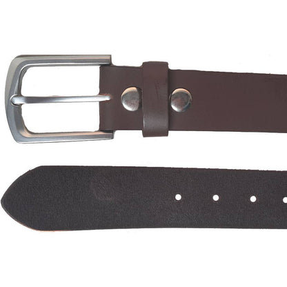 GENUINE LEATHER PLAIN BELT40MM BLACK AND BROWN #1040