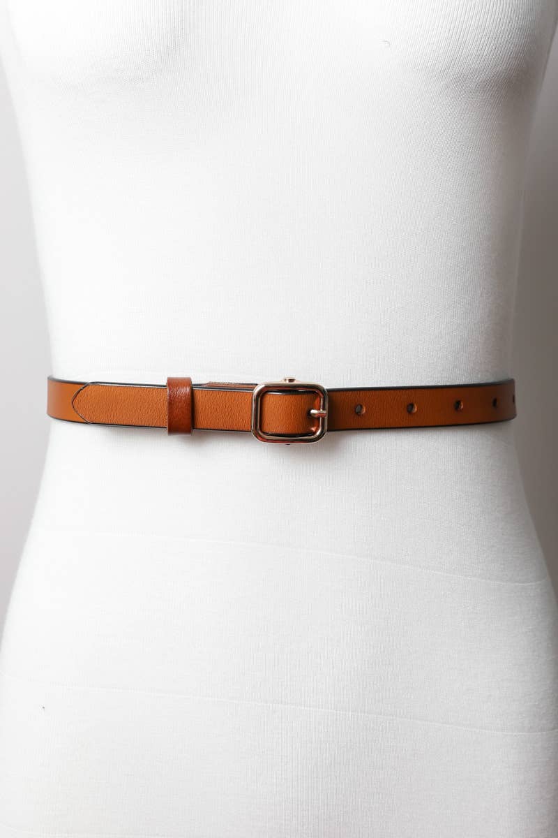 Classic Skinny Leather Fashion Belt