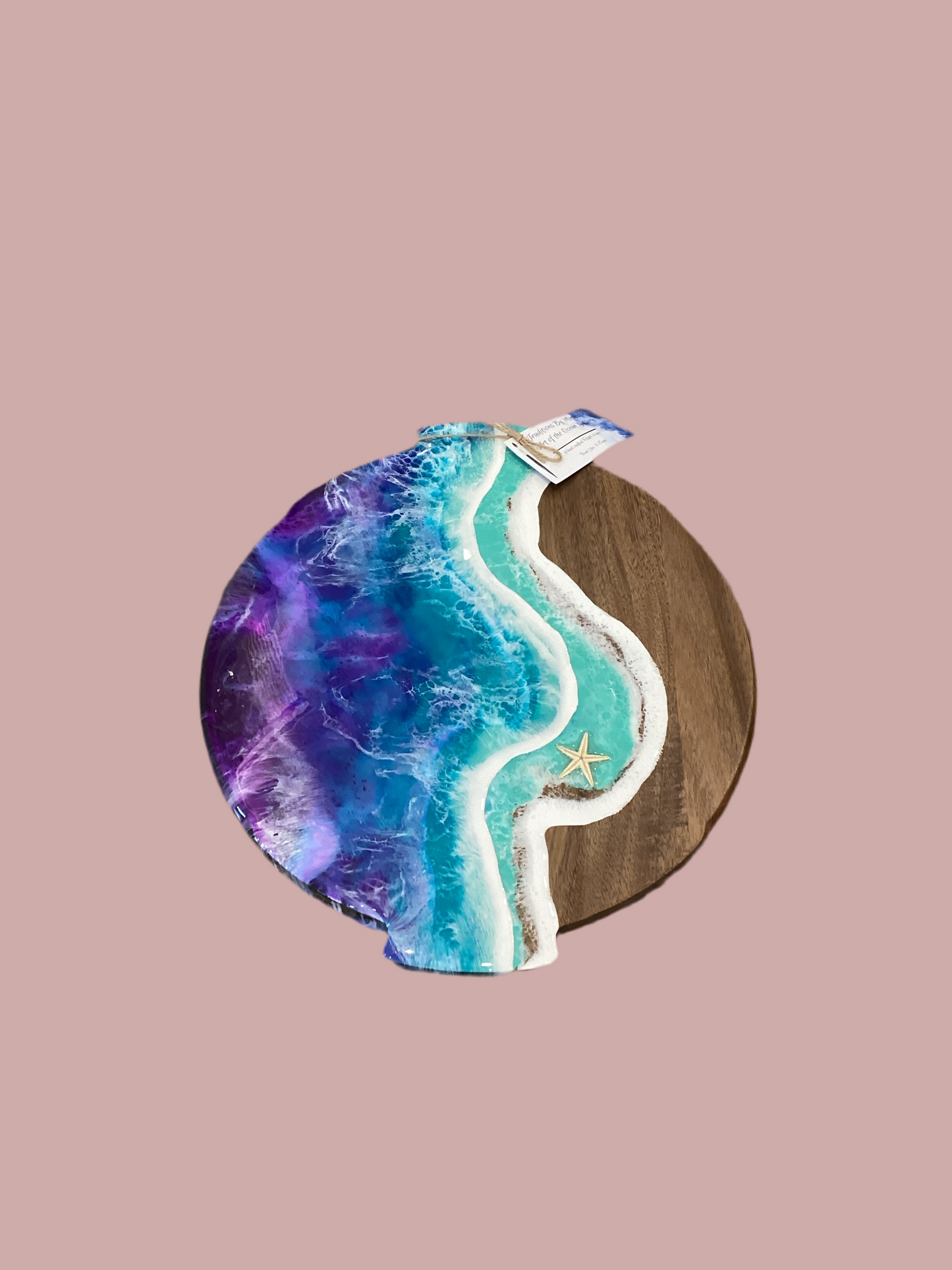 Purple/teal wave Lazy Susan