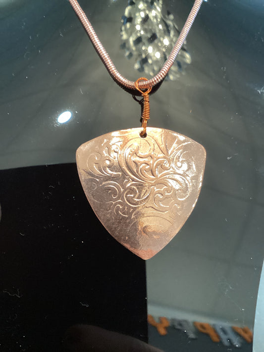 Natalie jewellery copper pendant shield