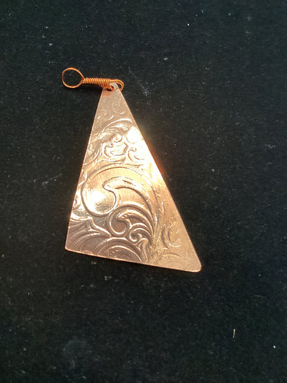 Natalie jewellery copper pendant obtuse