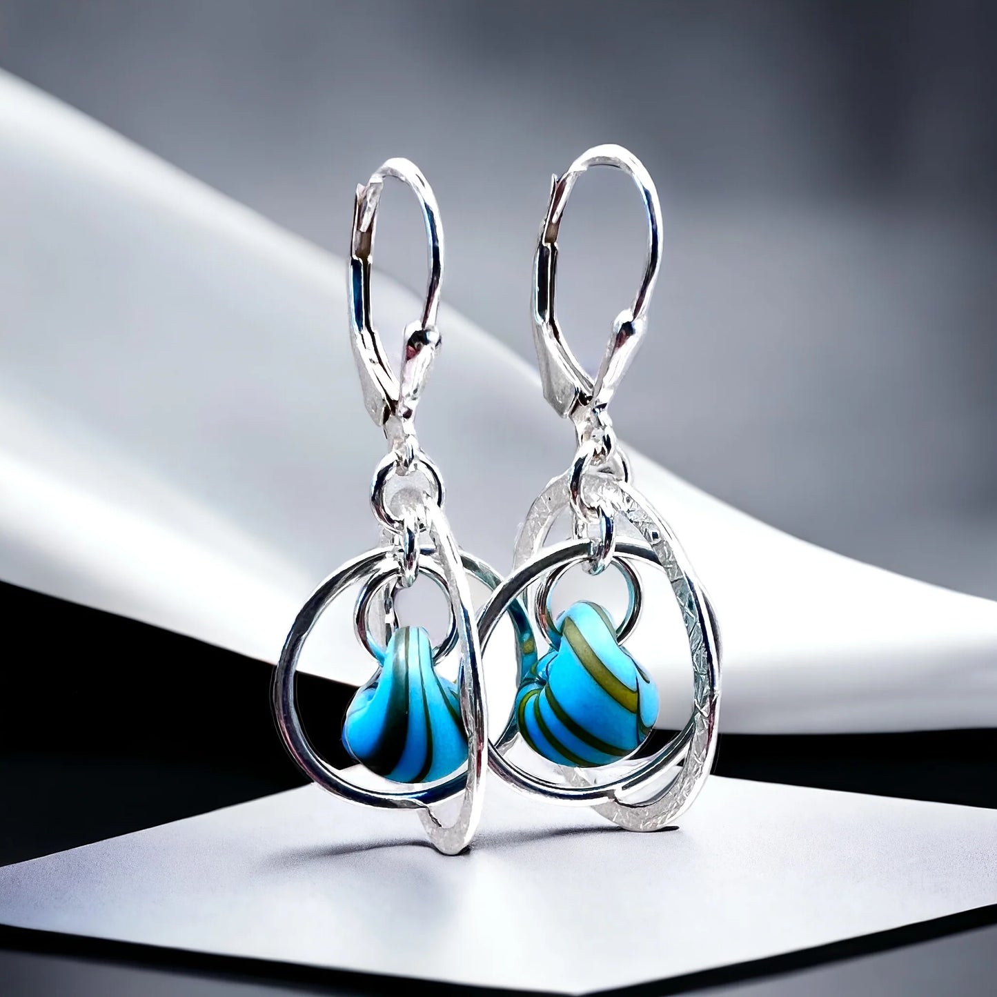 EB Design Orbitz earrings blue multi