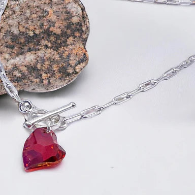 EB Crystal Heart Necklace