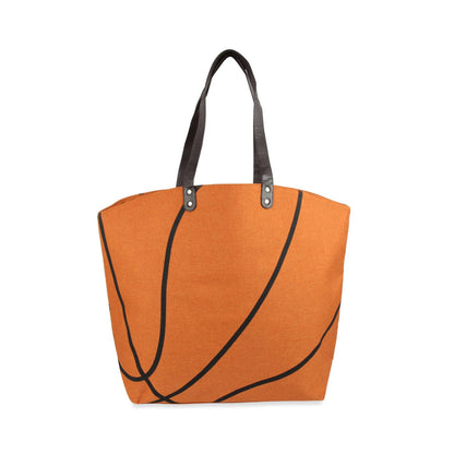 SPORTS BALL LEATHER TOTE BAG