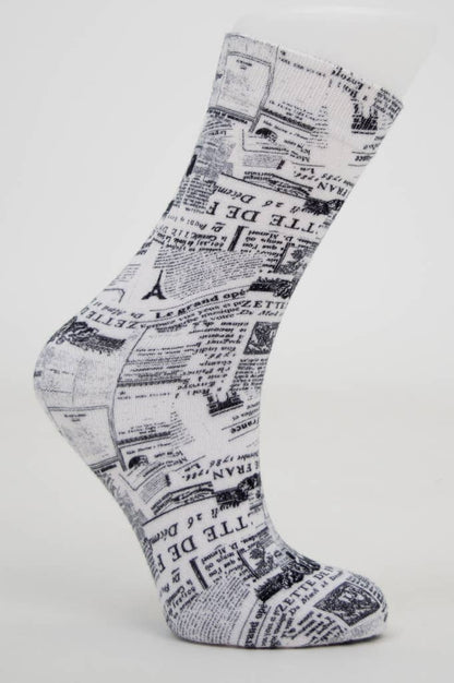 Ladies Bamboo Dress Socks, Assorted Prints