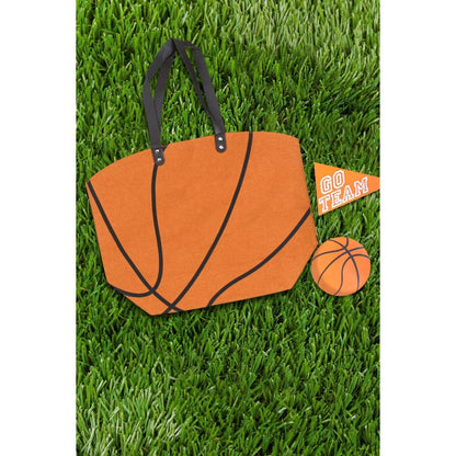 SPORTS BALL LEATHER TOTE BAG