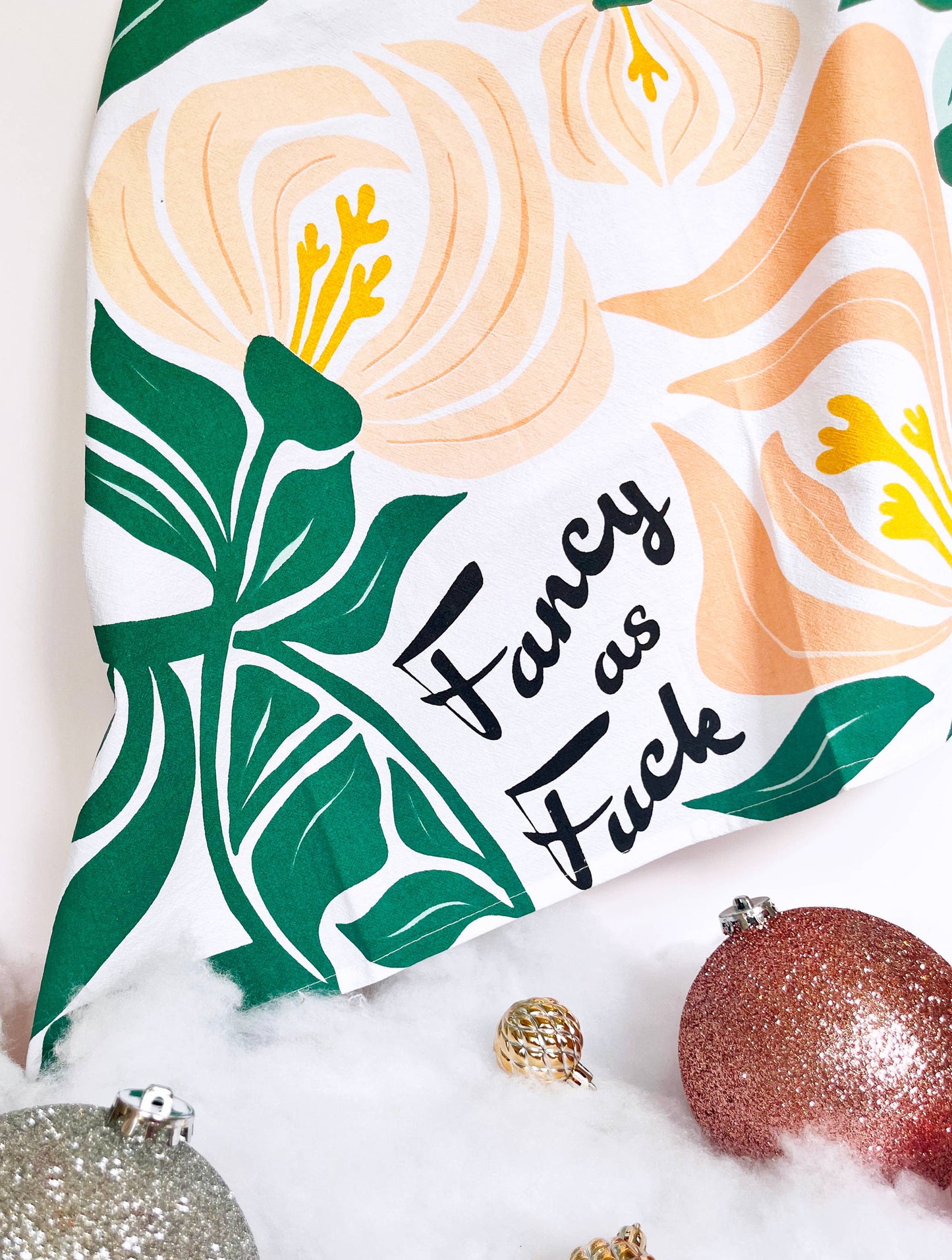 Fancy as Fuck Modern Floral Kitchen Towel