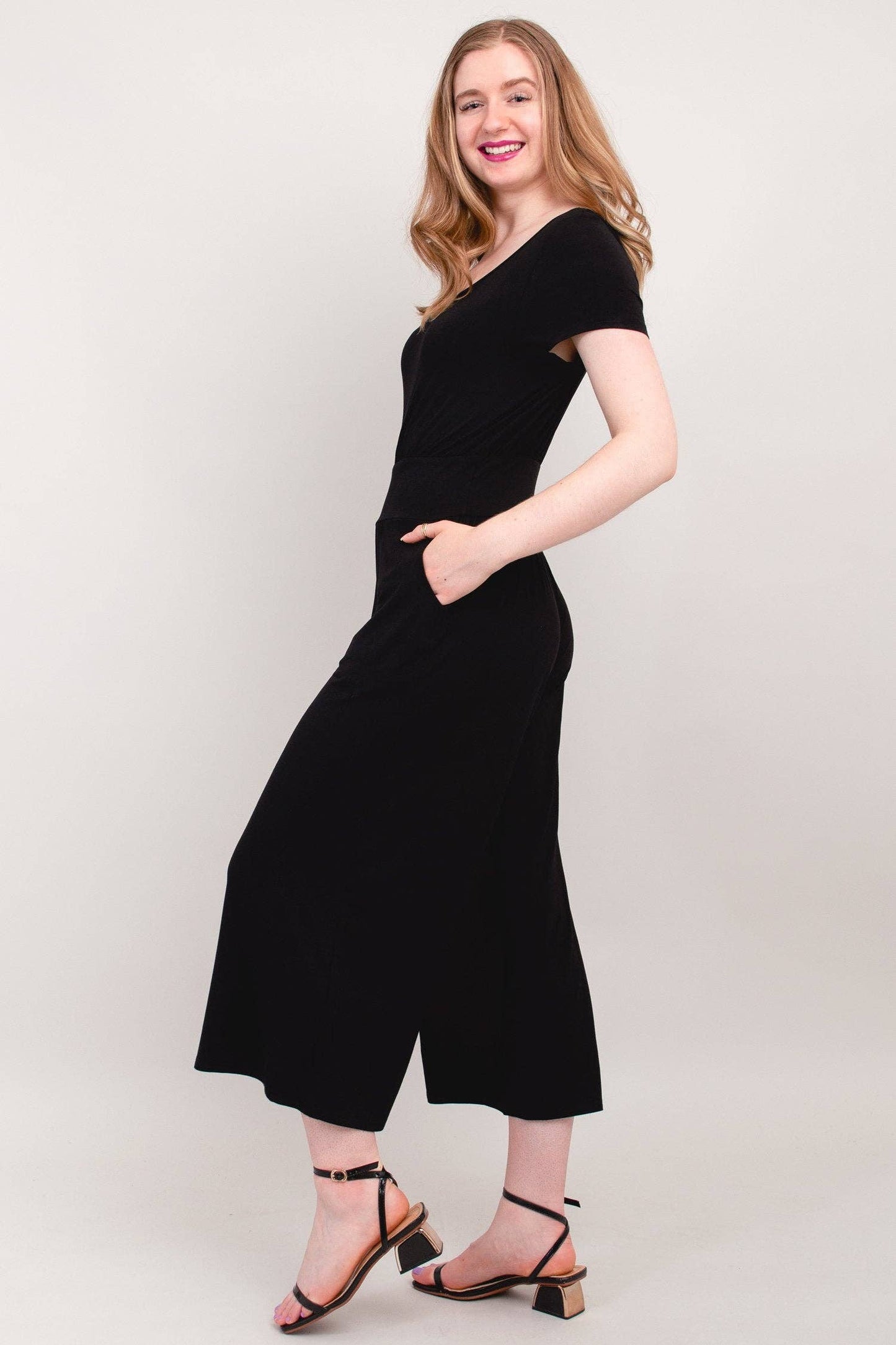 Julie Jumpsuit, Black, Bamboo