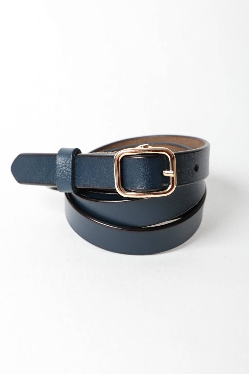 Classic Skinny Leather Fashion Belt