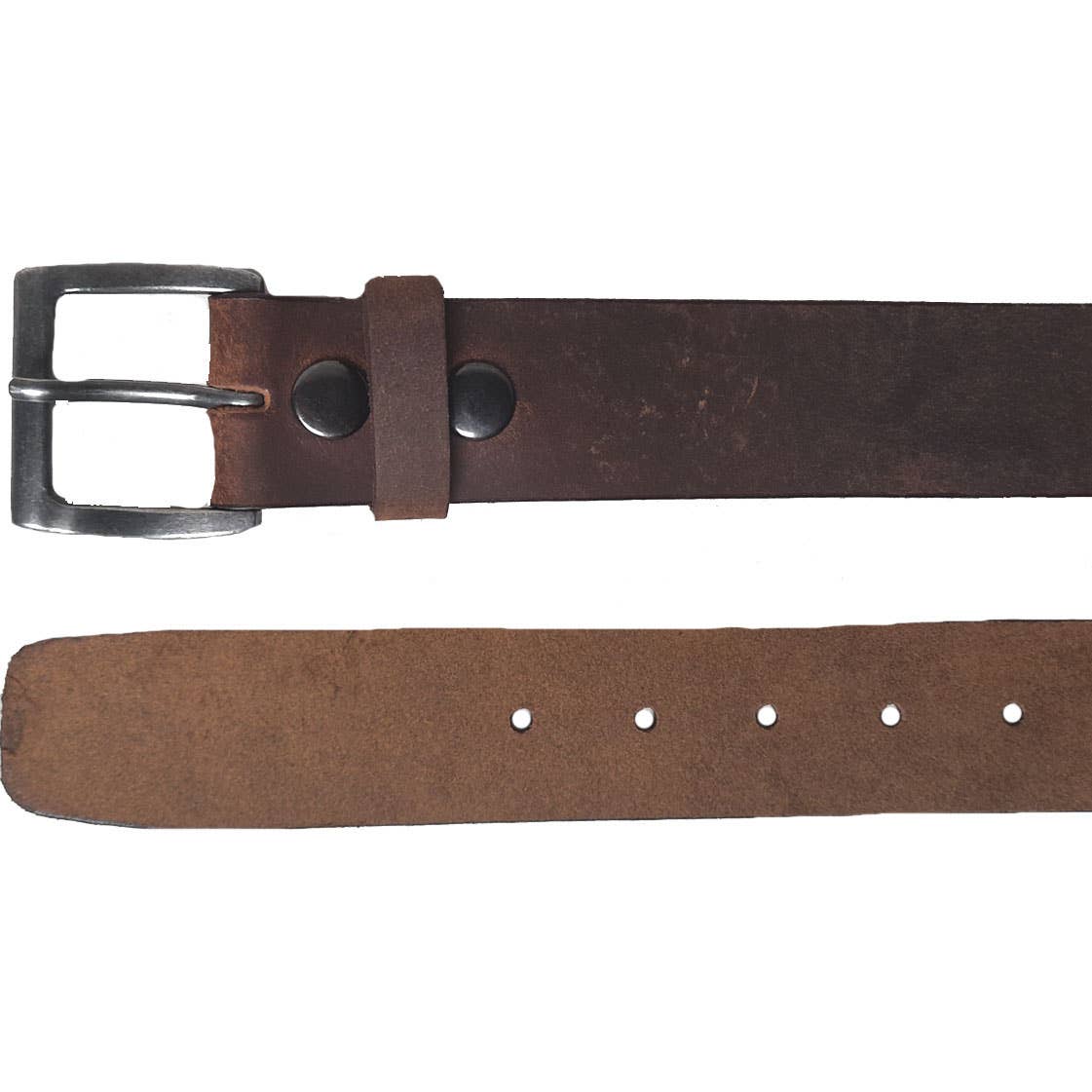 GENUINE LEATHER 40MM PLAIN DISTRESS BROWN  BELT #1040