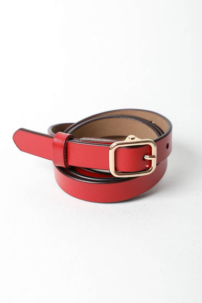 Classic Skinny Leather Fashion Belt