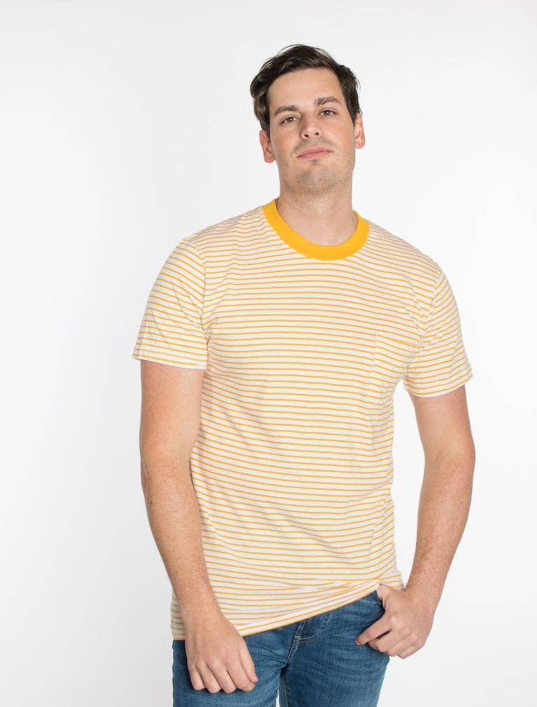 Hawk's Bay Men's Yarn Dyed Stripe Cotton T-shirts -