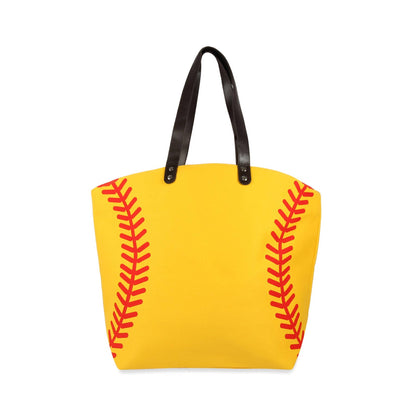 SPORTS BALL LEATHER TOTE BAG